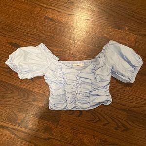 Blue crop top